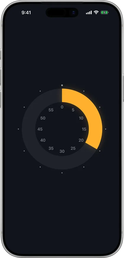 Otso's Halo face on iPhone: a glowing amber ring