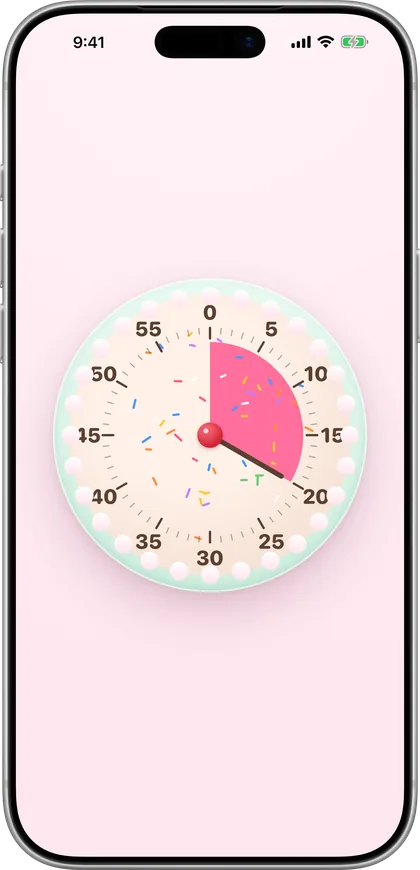 Otso's Party face on iPhone: a frosted cake that bursts into confetti