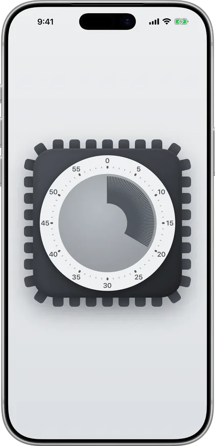 Otso's Rugged face on iPhone: machined blades behind rubber